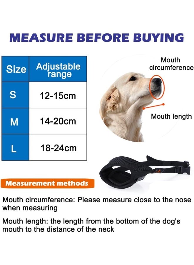 كمامة الكلاب نيوستايل، قماش ناعم قابل للتنفس، كمامة حيوانات أليفة بحلقة قابلة للتعديل، مضادة للعض والنباح والمضغ للكلاب الصغيرة والمتوسطة والكبيرة - Image 3